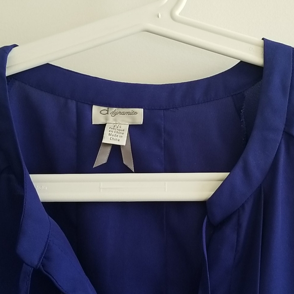 Blue flowy dress shirt - Picture 2 of 5